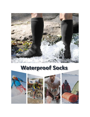 Calcetines Impermeables Gash Hao Unisex Talla XL Negro