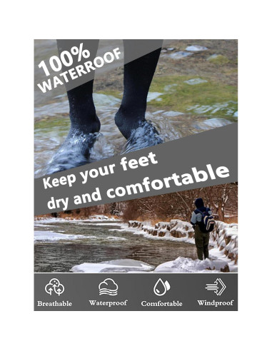 Calcetines Impermeables Gash Hao Unisex Talla XL Negro