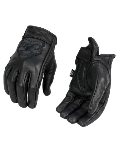 Guantes de Moto Milwaukee Leather MG7570 Cuero Negro con Gel