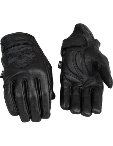 Guantes de Moto Milwaukee Leather MG7570 Cuero Negro con Gel