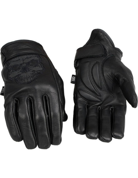 Guantes de Moto Milwaukee Leather MG7570 Cuero Negro con Gel