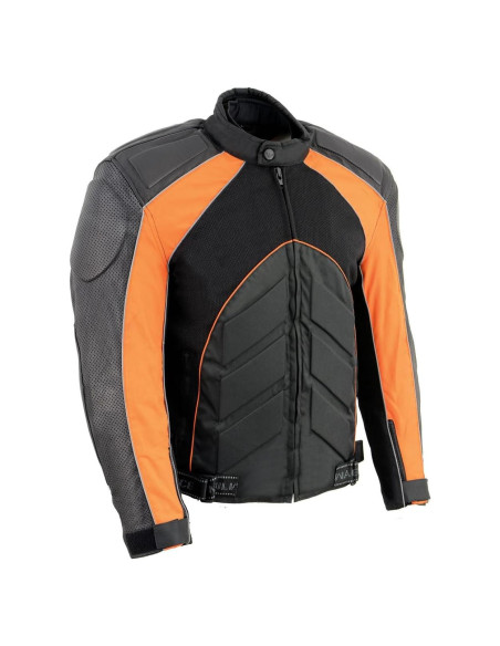 Chaqueta de Motocicleta NexGen SH2153 Textil y Cuero Hombre