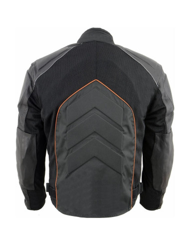 Chaqueta de Motocicleta NexGen SH2153 Textil y Cuero Hombre