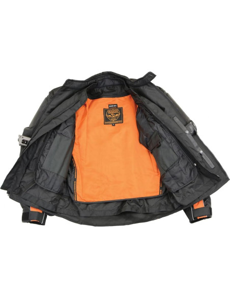 Chaqueta de Motocicleta NexGen SH2153 Textil y Cuero Hombre