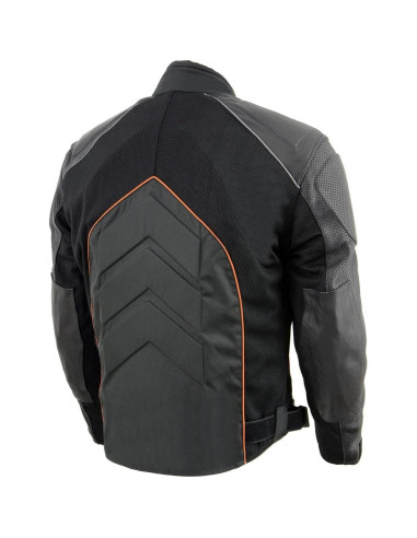 Chaqueta de Motocicleta NexGen SH2153 Textil y Cuero Hombre