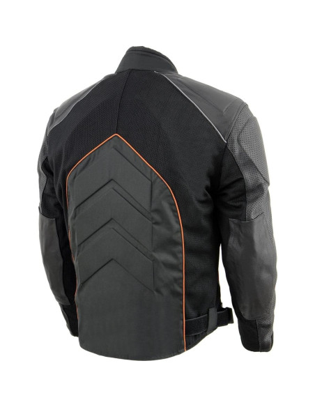 Chaqueta de Motocicleta NexGen SH2153 Textil y Cuero Hombre