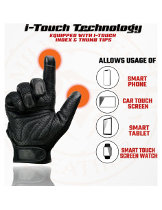 Guantes de motocicleta Milwaukee Leather MG7503 Negro Talla XL 2