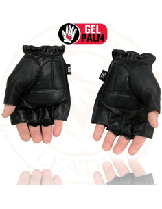 Guantes de motocicleta Milwaukee Leather SH442 de cuero negro 2