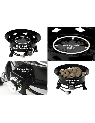 Hoguera de Propano Flame King 24" Portátil 58K BTU