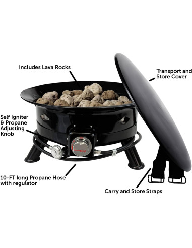 Hoguera de Propano Flame King 24" Portátil 58K BTU