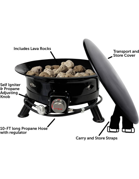 Hoguera de Propano Flame King 24" Portátil 58K BTU