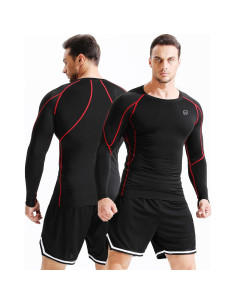 Camisetas de compresión NELEUS manga larga 3 piezas secado rápido 2