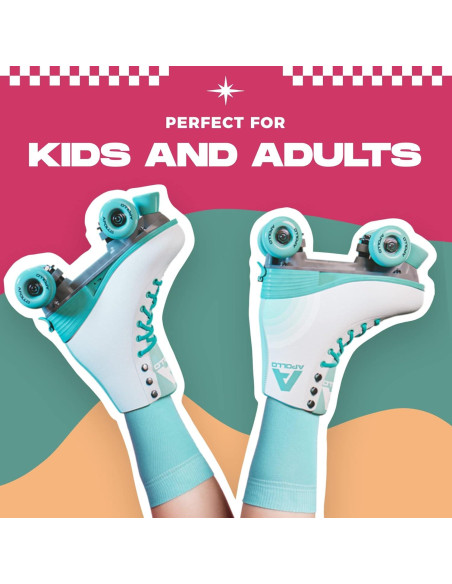 Patines Cuádruples Apollo Retro Ajustables para Mujeres