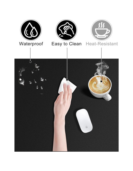 Alfombrilla de Ratón Inalámbrica TopMade 15W XL 80x30cm Negra