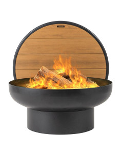 Mesa de Fogata DENKOE Redonda de Hierro Fundido 63.5 cm