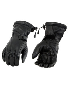 Guantes de motocicleta Milwaukee Leather MG7518 de cuero negro