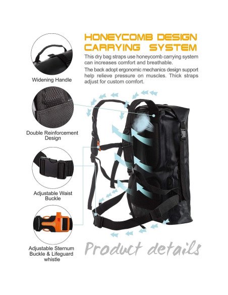 Mochila Impermeable IDRYBAG 20L/30L/40L para Aventura