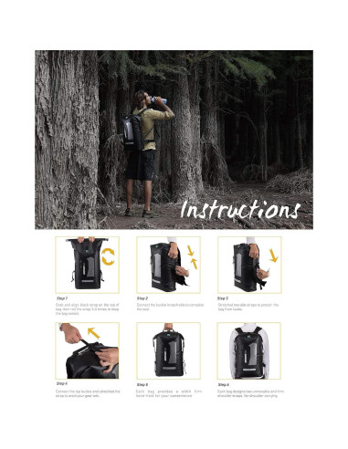 Mochila Impermeable IDRYBAG 20L/30L/40L para Aventura