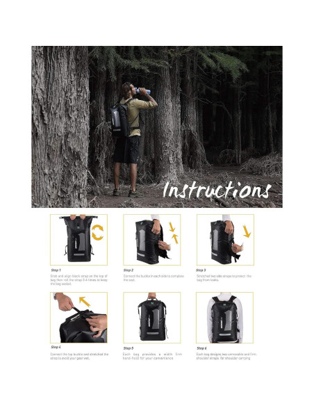 Mochila Impermeable IDRYBAG 20L/30L/40L para Aventura