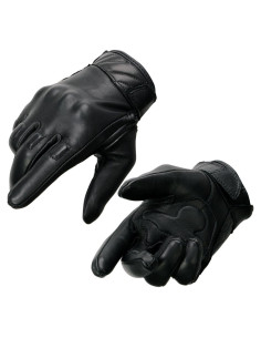 Guantes de Moto Milwaukee Leather MG7521 Cuero Negro Acolchados