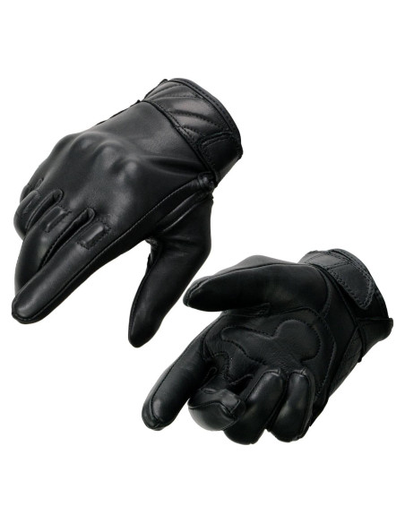 Guantes de Moto Milwaukee Leather MG7521 Cuero Negro Acolchados