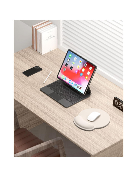 Alfombrilla de Ratón Ergonómica Auhoahsil Beige con Reposamuñecas