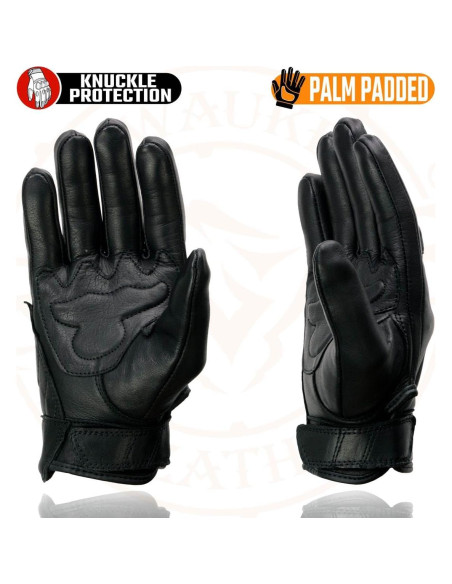 Guantes de Moto Milwaukee Leather MG7521 Cuero Negro Acolchados