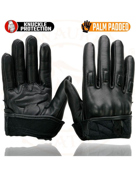 Guantes de Moto Milwaukee Leather MG7521 Cuero Negro Acolchados