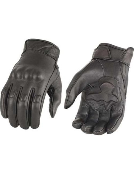 Guantes de Moto Milwaukee Leather MG7521 Cuero Negro Acolchados