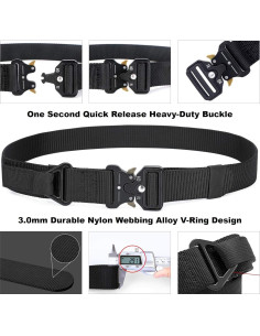 Cinturón Táctico DEYACE 3.8 cm Unisex Nylon Resistente 2