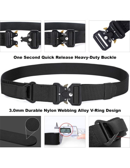 Cinturón Táctico DEYACE 3.8 cm Unisex Nylon Resistente