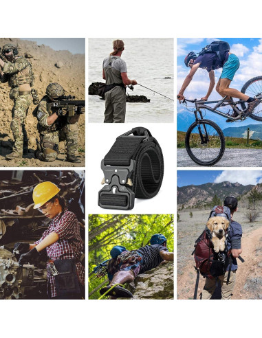 Cinturón Táctico DEYACE 3.8 cm Unisex Nylon Resistente