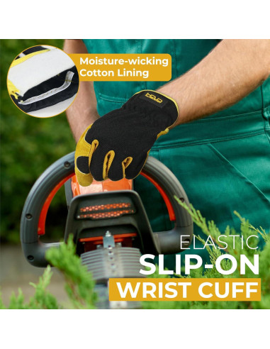 Guantes de Jardinería Handlandy de Cuero para Hombre - Grande