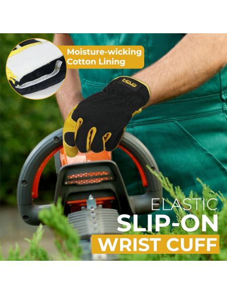 Guantes de Jardinería Handlandy de Cuero para Hombre - Grande