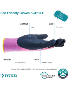 Guantes de Trabajo KAYGO KGE19L Ecológicos para Mujeres 2