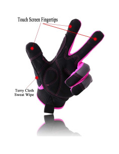 Guantes de Trabajo Handlandy para Mujeres Talla Mediana Rosa 2