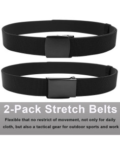 Cinturón Elástico Nylon Táctico Ajustable para Hombres 2