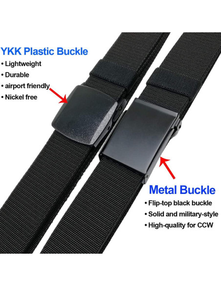 Cinturón Elástico Nylon Táctico Ajustable para Hombres