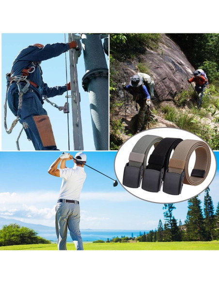 Cinturón Elástico Nylon Táctico Ajustable para Hombres
