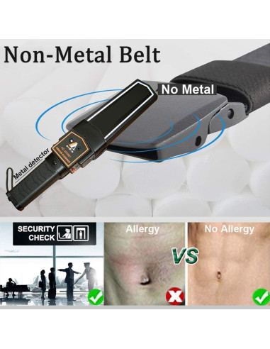 Cinturón Táctico Nylon WYuZe 2 Piezas Ajustable 3.81 cm