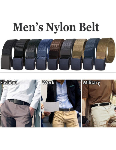 Cinturón Táctico Nylon WYuZe 2 Piezas Ajustable 3.81 cm