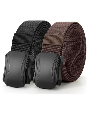 Cinturón Táctico Militar JASGOOD Nylon Elástico Negro 127 cm