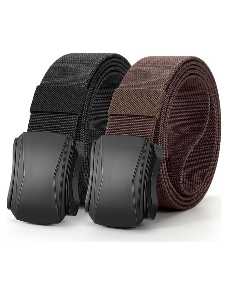 Cinturón Táctico Militar JASGOOD Nylon Elástico Negro 127 cm