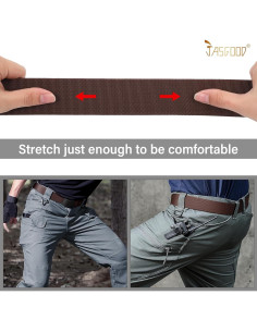Cinturón Táctico Militar JASGOOD Nylon Elástico Negro 127 cm 2