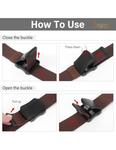 Cinturón Táctico Militar JASGOOD Nylon Elástico Negro 127 cm