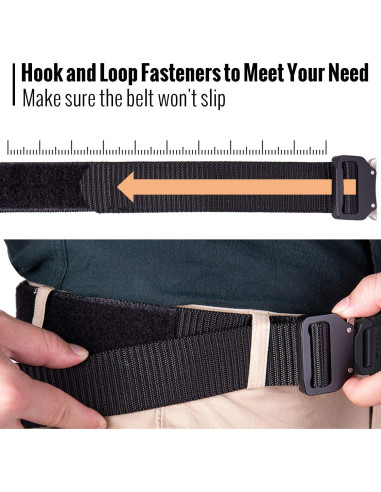 Cinturón Táctico MOZETO para Hombres 3.81 cm Nylon EDC