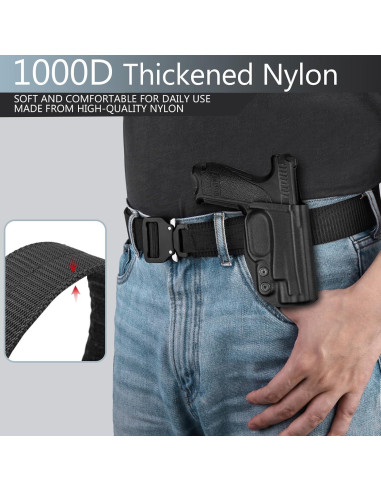 Cinturón Táctico MOZETO para Hombres 3.81 cm Nylon EDC