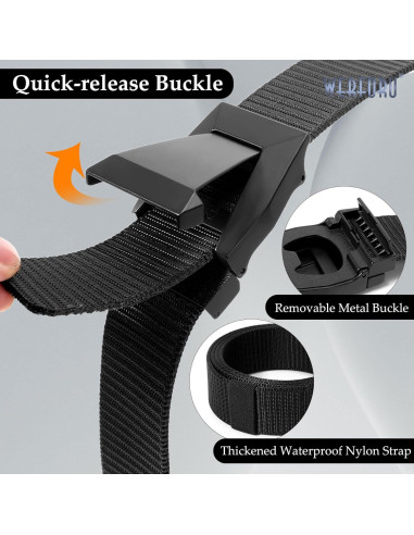 Cinturón Táctico Nylon WERFORU 2 Pack Ajustable 50 cm