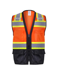 Chaleco de Seguridad ProtectX Clase 2 Naranja Neón 6 Bolsillos