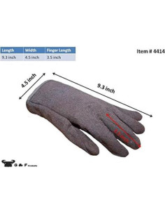 Guantes de Trabajo Invierno G & F Grande Forro Polar Rojo 2